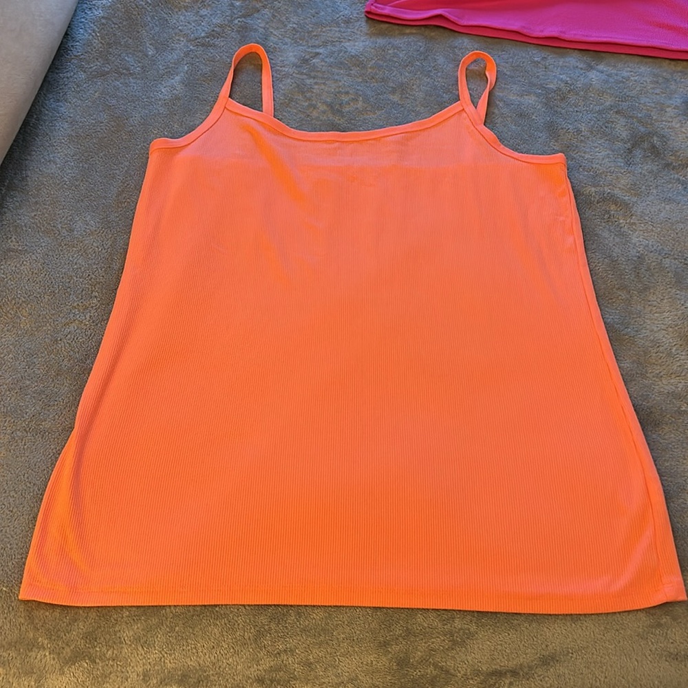 No Boundaries  XXXL Rib Cami Fitted Stretch Tank Top 3pc bundle green pink coral - Picture 9 of 10
